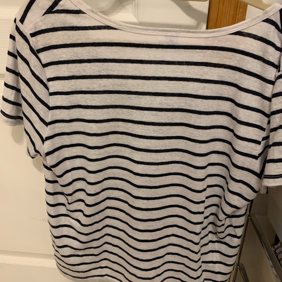 Striped V-Neck Button-Front Top Old Navy - Large - Picture 2 of 5
